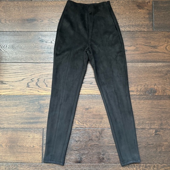 BABATON Black Suede Leggings NWOT - Picture 1 of 8